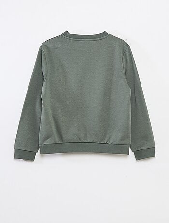 Felpa in tessuto felpato tinta unita