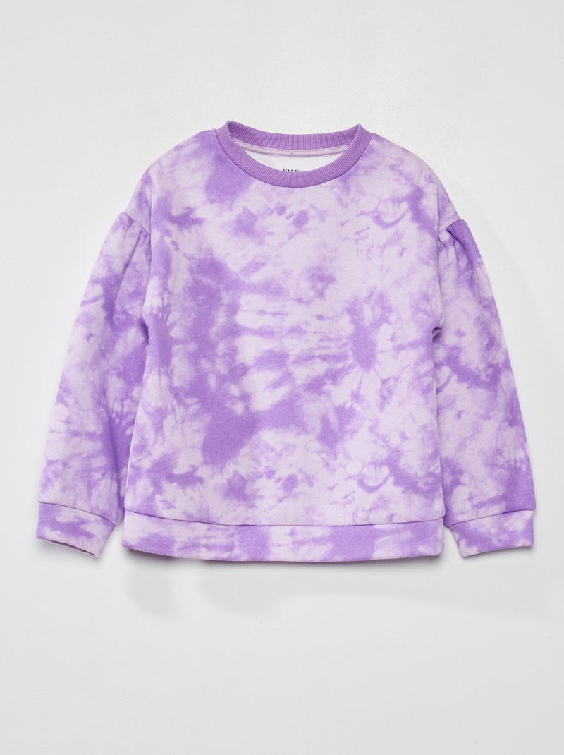 Felpa in tessuto felpato tye and dye VIOLA - Kiabi