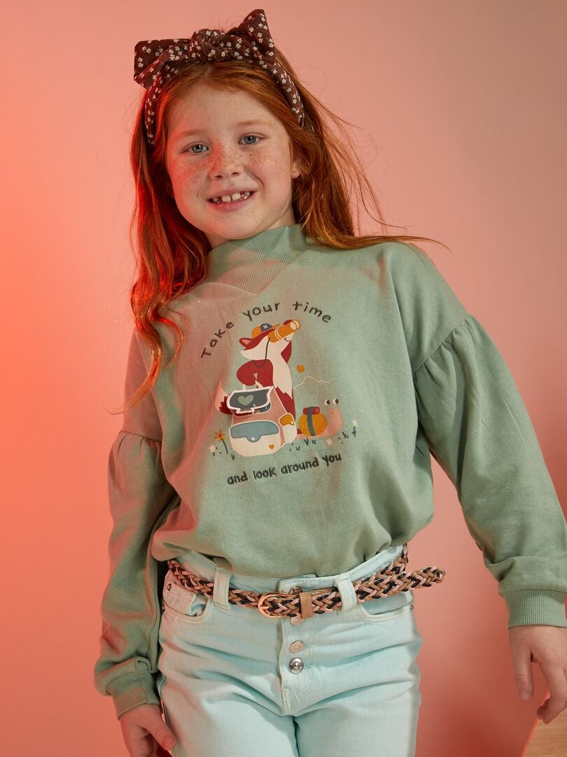 Felpa In Tessuto Felpato Verde Kiabi 12 00