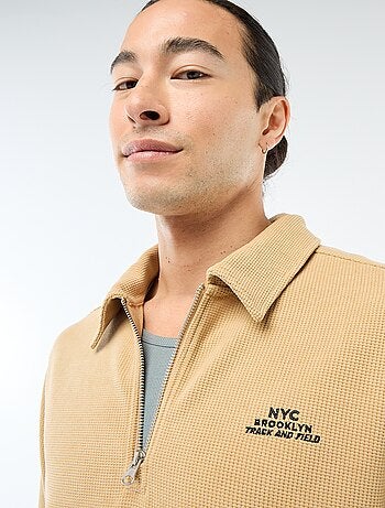 Felpa in tessuto goffrato