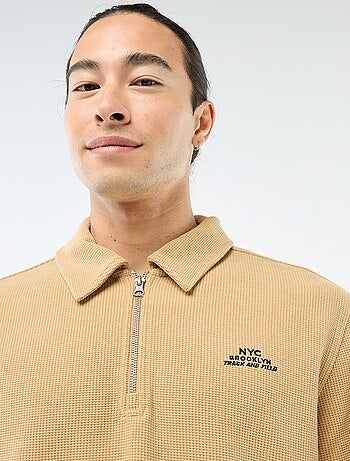 Felpa in tessuto goffrato