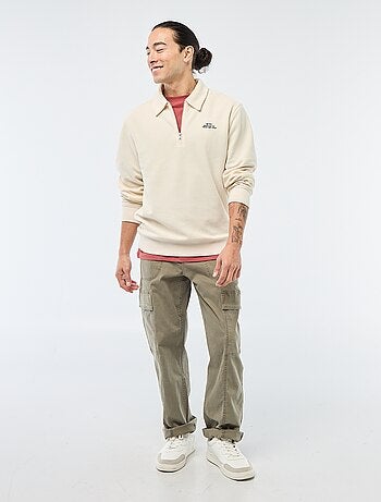 Felpa in tessuto goffrato