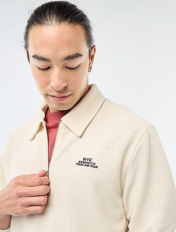 Felpa in tessuto goffrato