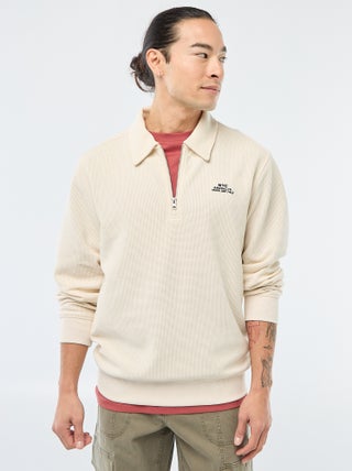 Felpa in tessuto goffrato