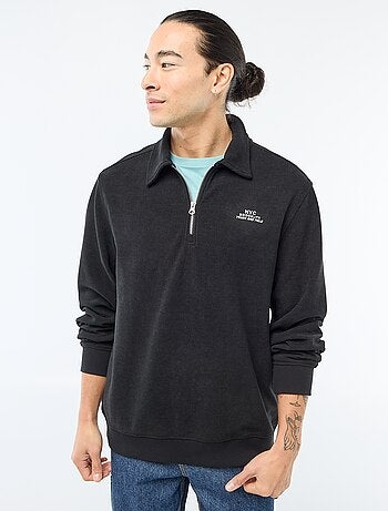 Felpa in tessuto goffrato