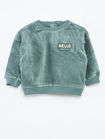 Felpa in velluto a coste