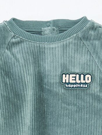 Felpa in velluto a coste