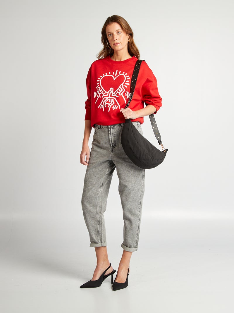 Felpa 'Keith Haring' - 'San Valentino' ROSSO - Kiabi