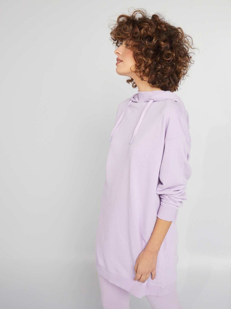 Felpa leggera con cappuccio VIOLA - Kiabi