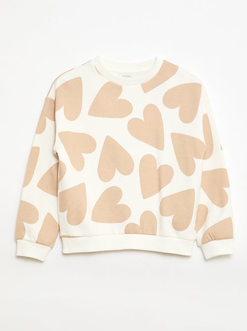 Felpa leggera in felpa garzata con stampa - Kiabi