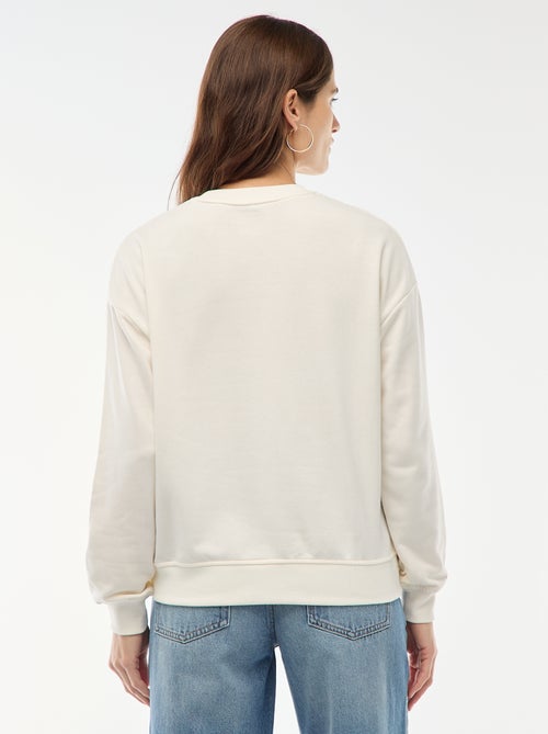 Felpa leggera in felpa garzata con stampa - Kiabi