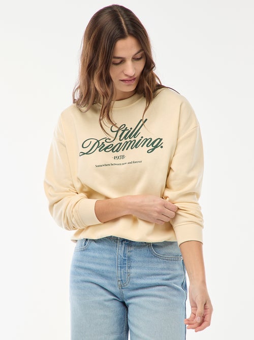 Felpa leggera in felpa garzata con stampa - Kiabi Felpa leggera in felpa garzata con stampa - Kiabi