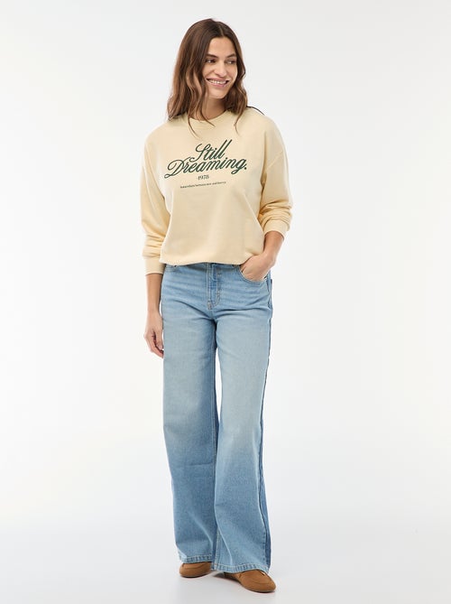 Felpa leggera in felpa garzata con stampa - Kiabi Felpa leggera in felpa garzata con stampa - Kiabi