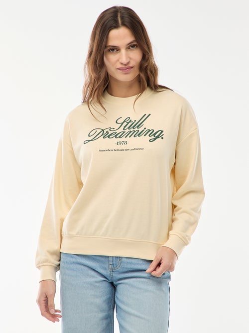 Felpa leggera in felpa garzata con stampa - Kiabi Felpa leggera in felpa garzata con stampa - Kiabi