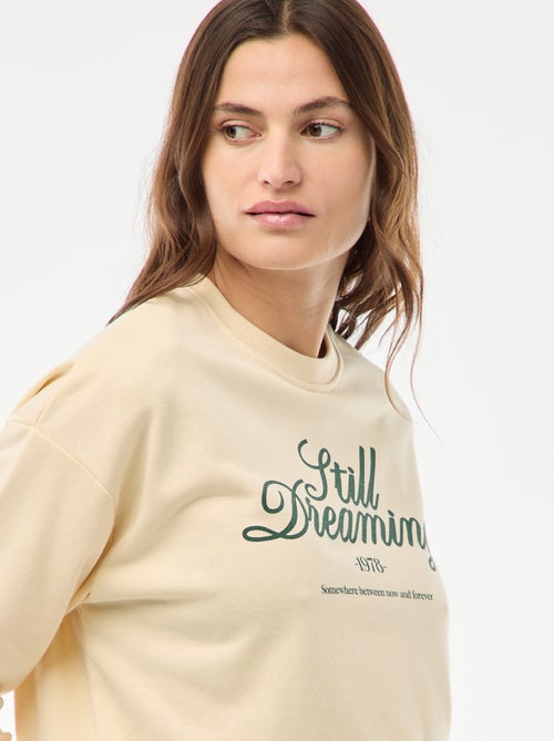 Felpa leggera in felpa garzata con stampa - Kiabi Felpa leggera in felpa garzata con stampa - Kiabi