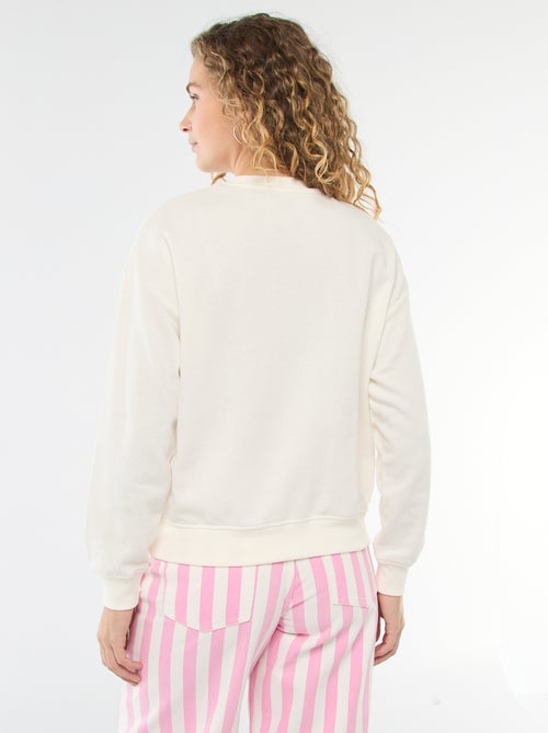 Felpa leggera in felpa garzata con stampa - Kiabi