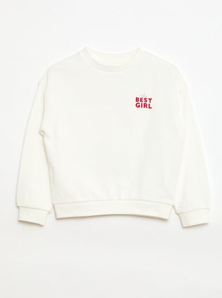 Felpa leggera in felpa garzata con stampa