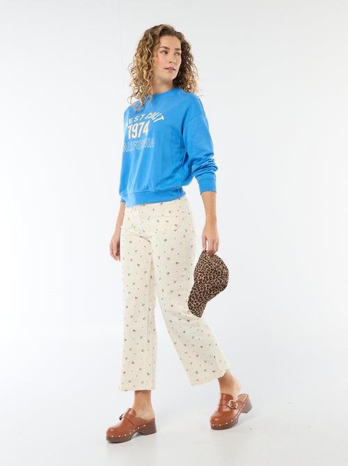 Felpa leggera in felpa garzata con stampa - Kiabi Felpa leggera in felpa garzata con stampa - Kiabi