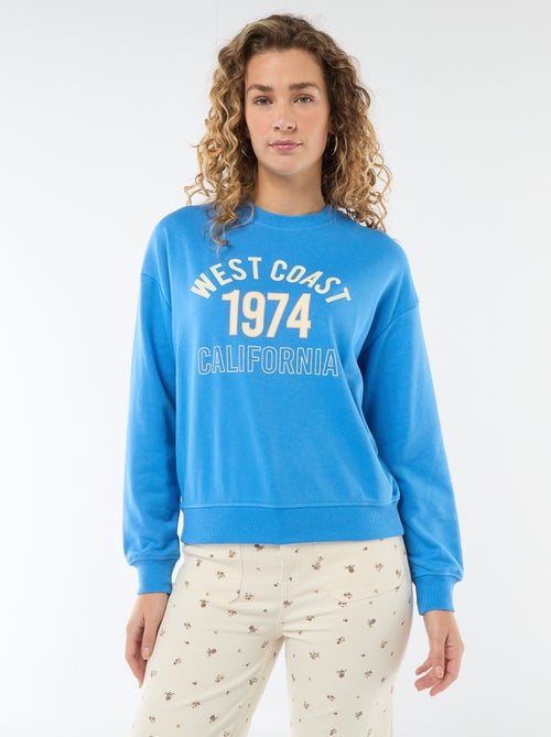 Felpa leggera in felpa garzata con stampa - Kiabi Felpa leggera in felpa garzata con stampa - Kiabi