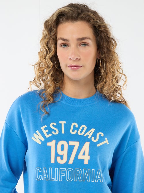 Felpa leggera in felpa garzata con stampa - Kiabi Felpa leggera in felpa garzata con stampa - Kiabi