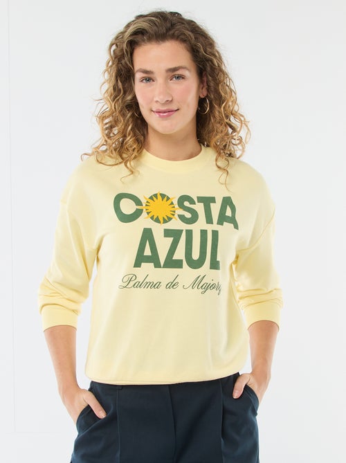 Felpa leggera in felpa garzata con stampa - Kiabi