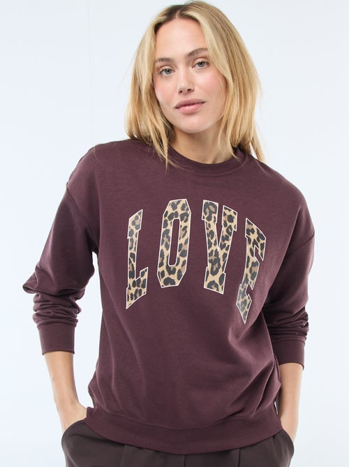 Felpa leggera in felpa garzata con stampa - Kiabi Felpa leggera in felpa garzata con stampa - Kiabi