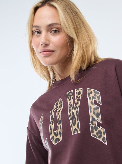 Felpa leggera in felpa garzata con stampa - Kiabi Felpa leggera in felpa garzata con stampa - Kiabi