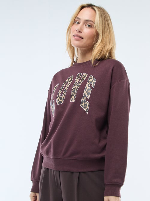 Felpa leggera in felpa garzata con stampa - Kiabi Felpa leggera in felpa garzata con stampa - Kiabi