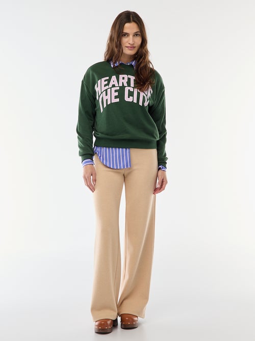 Felpa leggera in felpa garzata con stampa - Kiabi Felpa leggera in felpa garzata con stampa - Kiabi