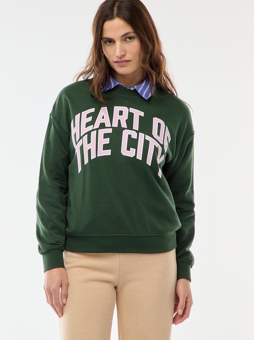 Felpa leggera in felpa garzata con stampa - Kiabi Felpa leggera in felpa garzata con stampa - Kiabi