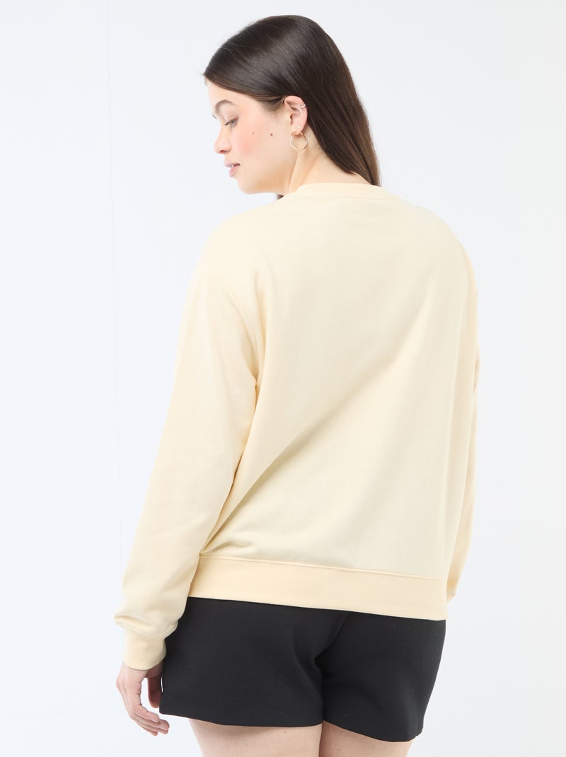 Felpa leggera in French Terry con scritta Bianco - Kiabi