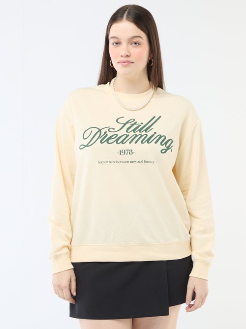 Felpa leggera in French Terry con scritta - Kiabi