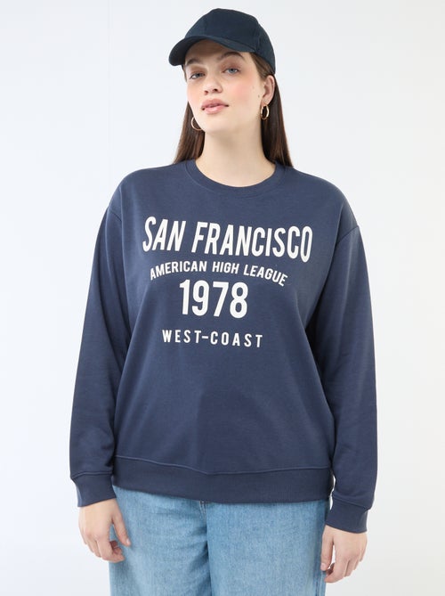 Felpa leggera in French Terry con scritta - Kiabi