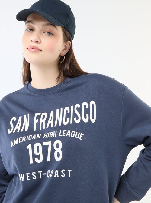 Felpa leggera in French Terry con scritta - Kiabi