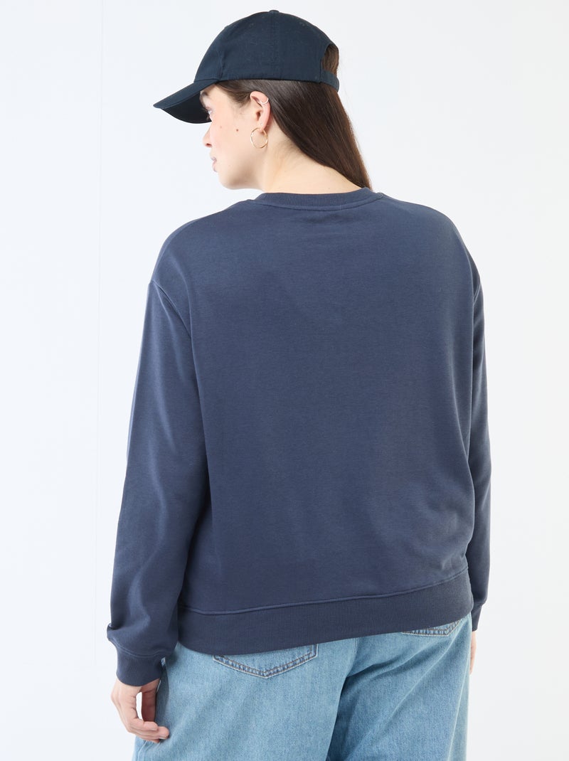 Felpa leggera in French Terry con scritta Blu - Kiabi