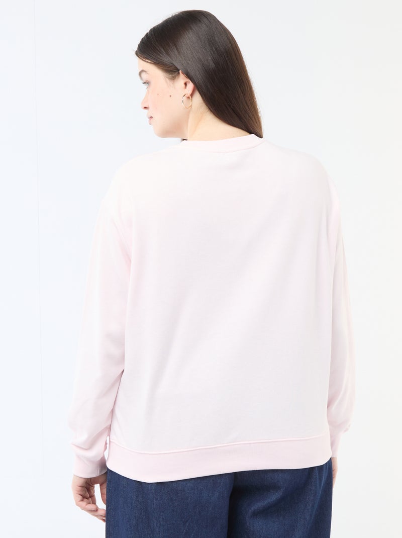 Felpa leggera in French Terry con scritta Rosa - Kiabi
