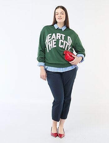 Felpa leggera in French Terry con scritta