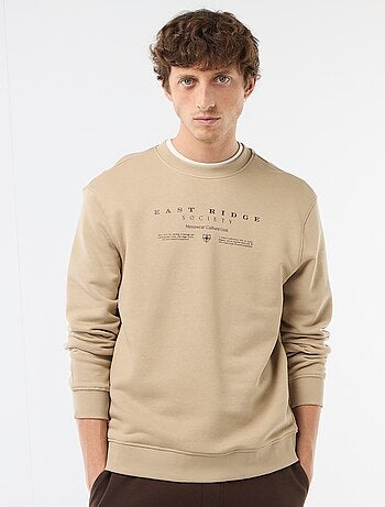 Felpa leggera in mollettone stampata fronte/retro