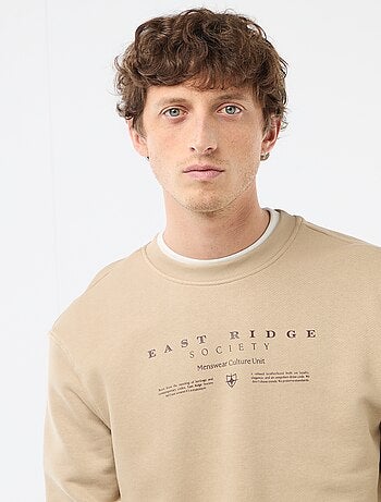 Felpa leggera in mollettone stampata fronte/retro