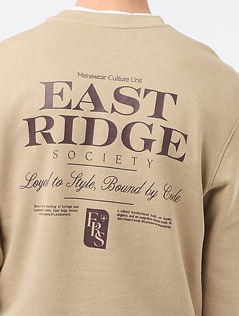 Felpa leggera in mollettone stampata fronte/retro