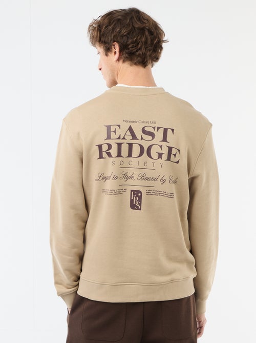 Felpa leggera in mollettone stampata fronte/retro - Kiabi