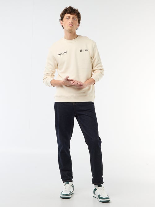 Felpa leggera in mollettone stampata fronte/retro - Kiabi