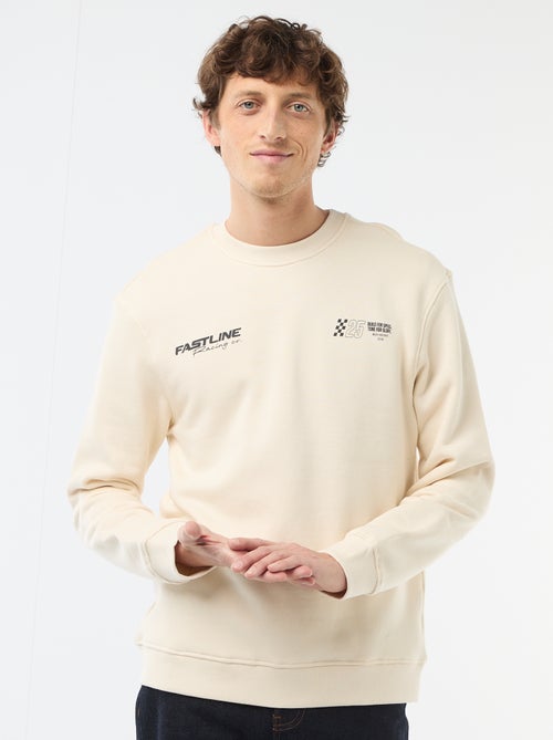 Felpa leggera in mollettone stampata fronte/retro - Kiabi