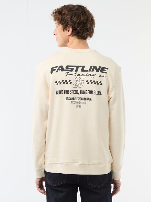 Felpa leggera in mollettone stampata fronte/retro - Kiabi