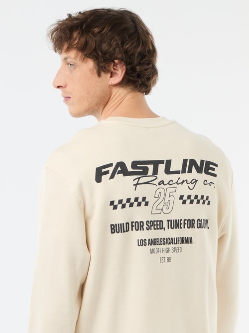 Felpa leggera in mollettone stampata fronte/retro - Kiabi