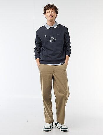 Felpa leggera in mollettone stampata fronte/retro