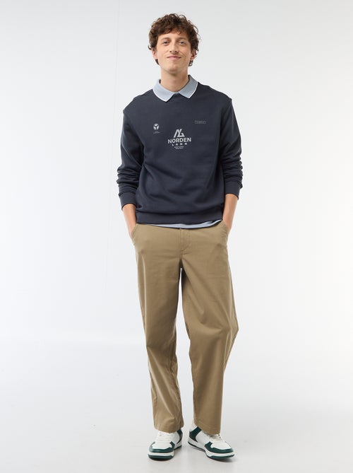 Felpa leggera in mollettone stampata fronte/retro - Kiabi