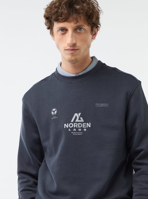 Felpa leggera in mollettone stampata fronte/retro - Kiabi