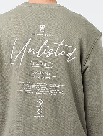 Felpa leggera in mollettone stampata fronte/retro