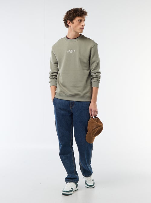 Felpa leggera in mollettone stampata fronte/retro - Kiabi